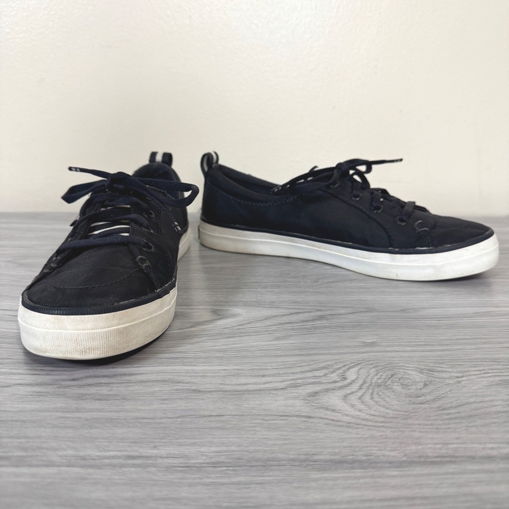 Sperry Crest Vibe Bionic Women 7 Black Sneakers STS84568 Eco Friendly Low Top